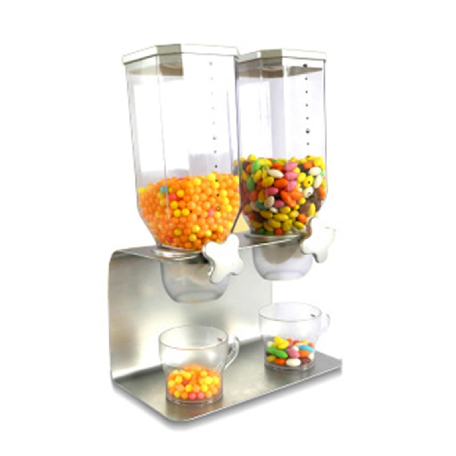 Dispensador de Cereales Dispensador de alimentos secos for cocina con caja de almacenamiento, dispensador doble de cereales, máquina contenedora for avena, dulces, granola, nueces, granos de café y ar