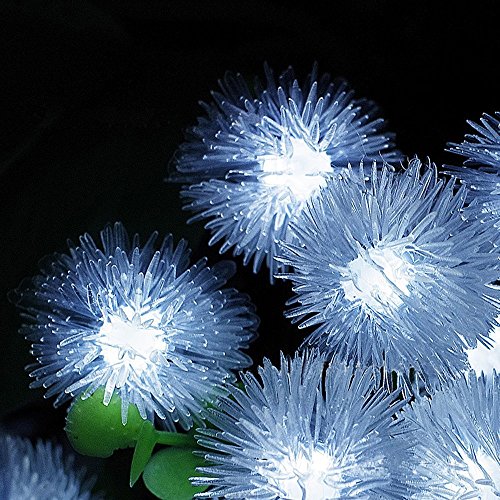 LED SopoTek LED 4.8m 20 LED Solar Outdoor String Fairy Lights Chuzzle Ball Solar Powered Outdoor String Lights for Outside Garden Camping Patio Party Christmas (20LED Cool white Color)