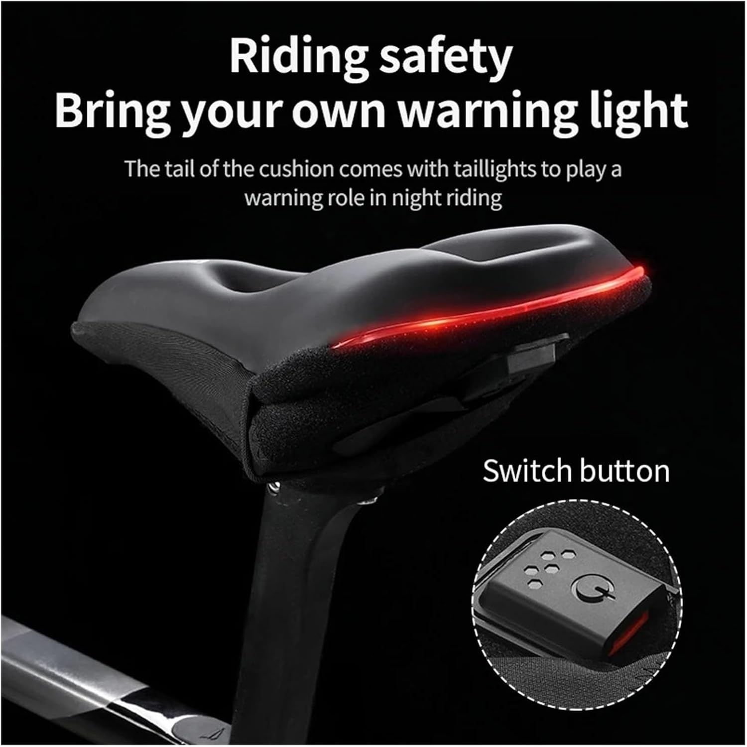 Saddle Cover 3D Sponge Soft Breathable Bike Saddle Cushion Cover, Padded MTB Cycling Bicycle Accessories Soft