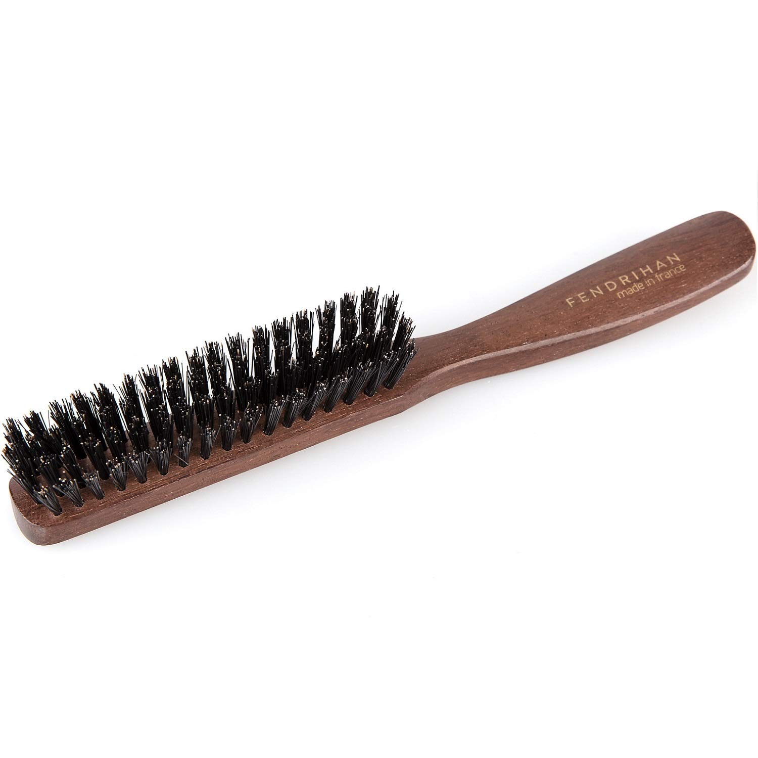 Fendrihan4 Row Bubinga Wood Hairbrush with Boar Bristles 8 Inches (Made in France)
