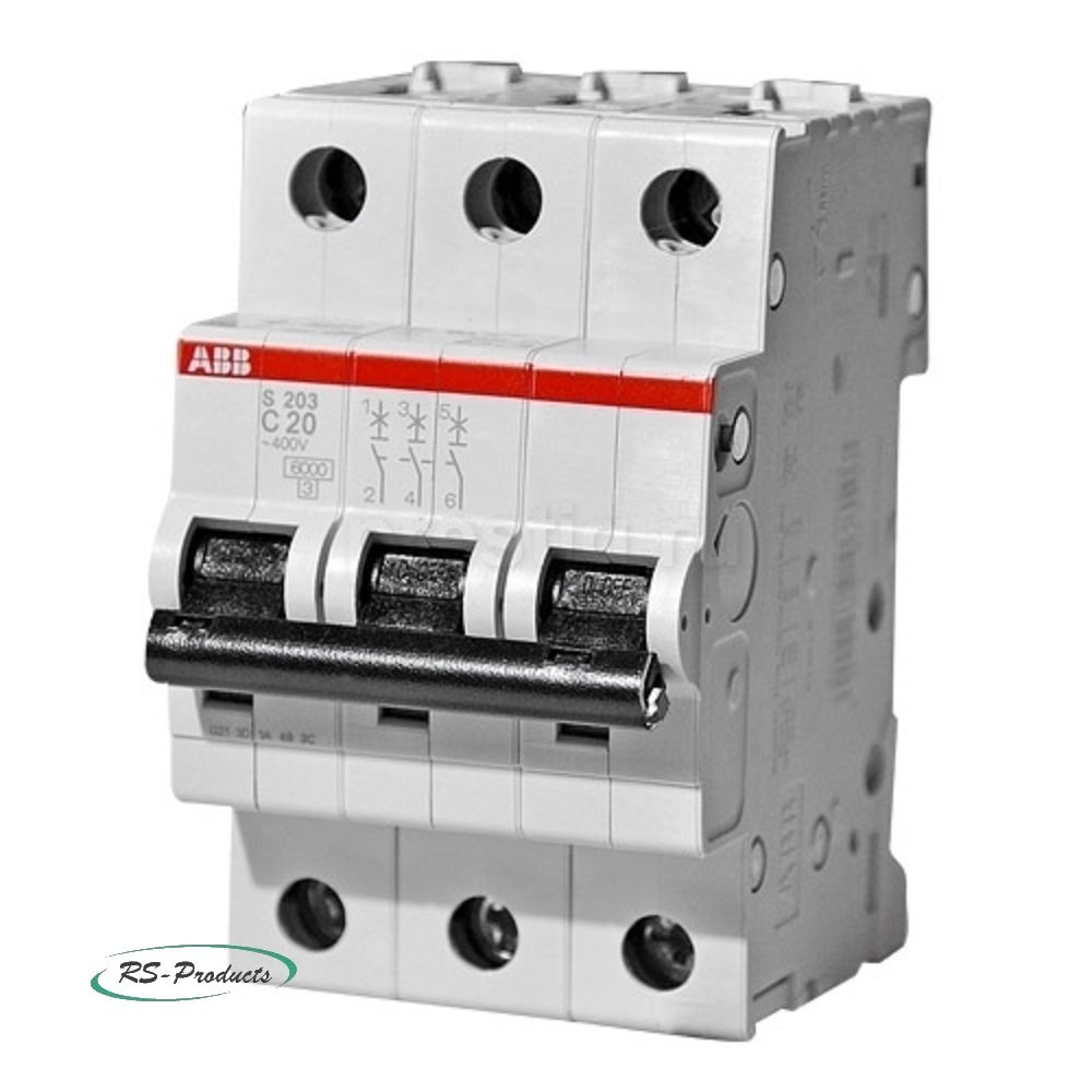 ABB Protecta Plus S203M-B25 Miniature Circuit Breaker • 3 Pole • 25A Type B • 440V AC / 12V DC • 10kA Breaking Capacity • DIN Rail Mount • System pro M Compact • Industrial MCB • 2CDS273001R0255 — image 1