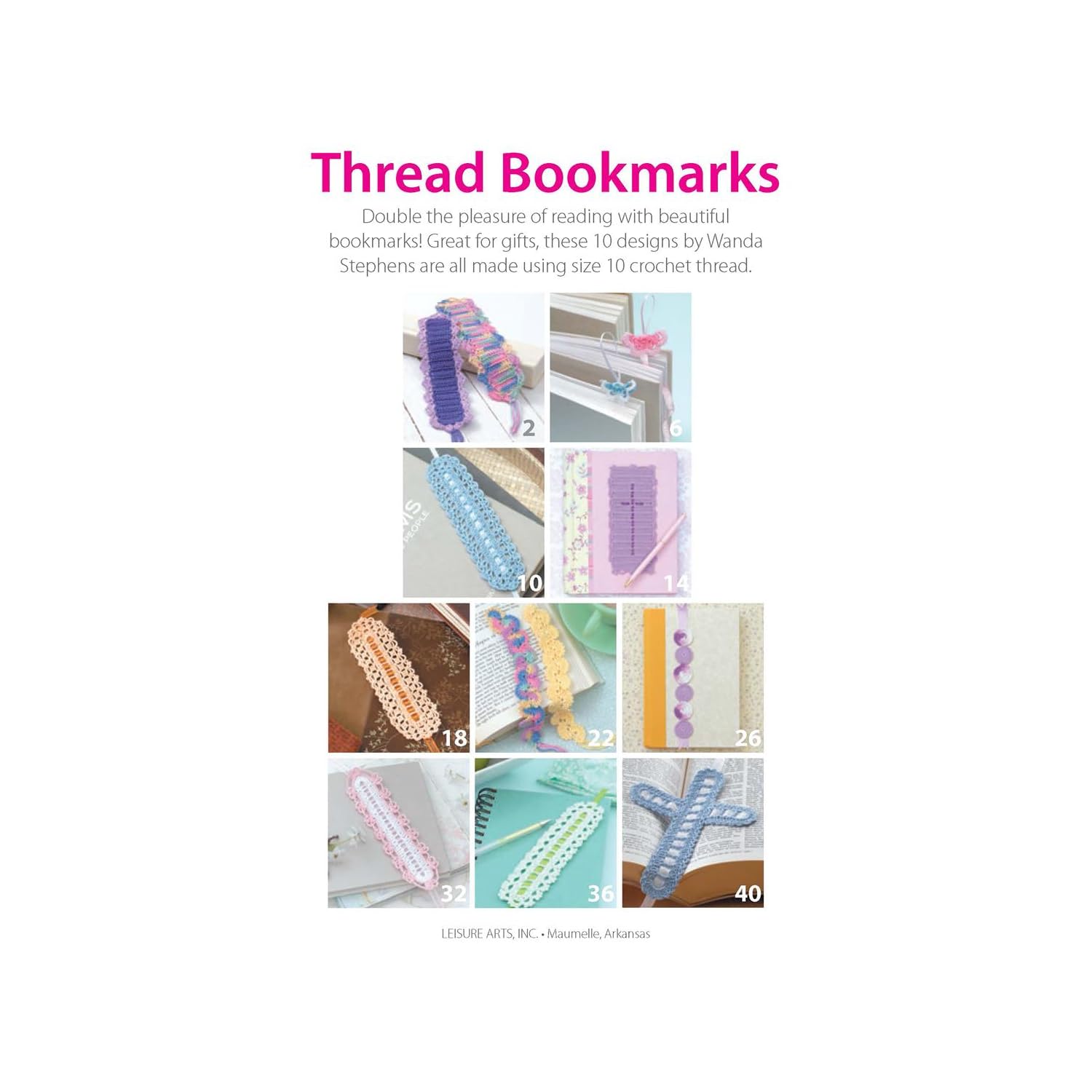 Leisure Arts Crochet Thread Bookmarks Book - Image 7