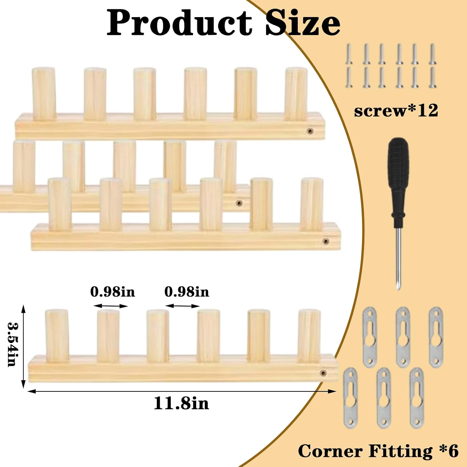 48" Adjustable Wooden Chunky Knitting Loom - No-Needle Loom for Chunky Yarn Blankets, Scarves & Home Decor | Includes Assembly Tools for Quick Setup