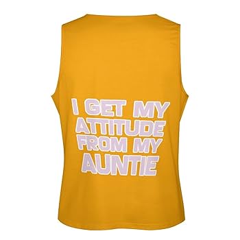 Amazon | おばさんから私の態度を得る タンクトップ メンズ