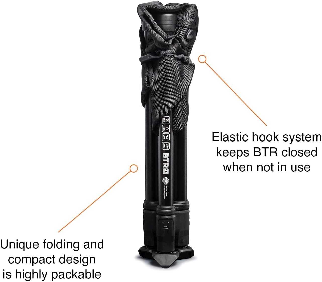 Hillsound BTR Stool for Ultralight Backpacking & Hiking, Lightweight Camping Chairs, Compact Portable Outdoor Seat, Hunting Adventures, Durable Tripod Design, Made in Korea