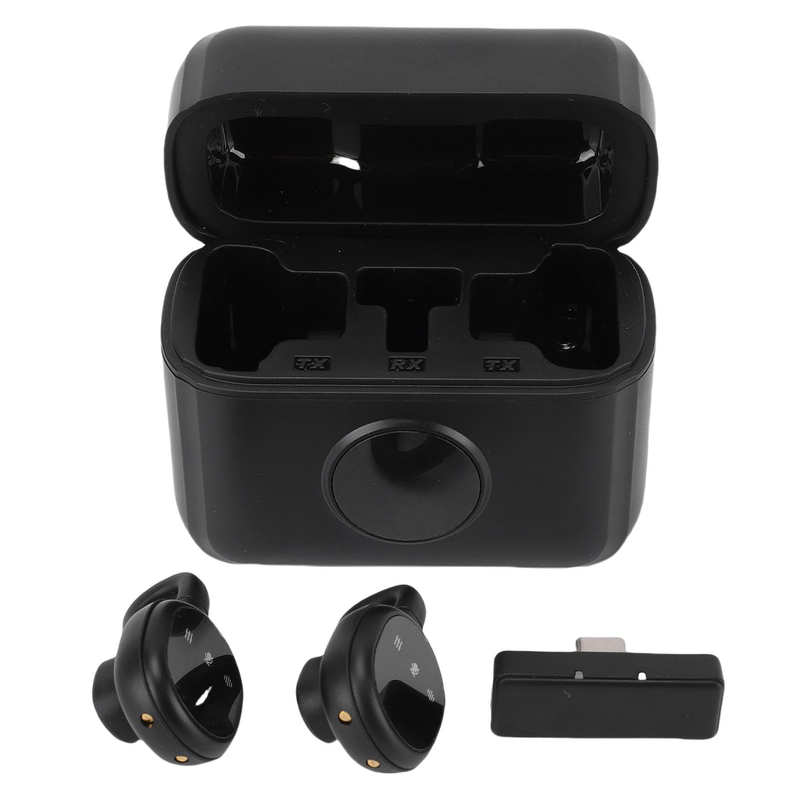Bnineteenteam Microfono Lavalier Wireless, Microfono con Riduzione Attiva del Rumore con Connessione 2.4G, Ideale per Creatori di Contenuti e Streaming Live