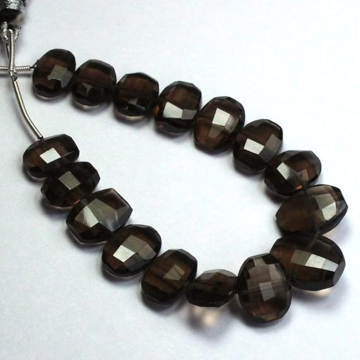 Quartz fumé perles ovales facettées 12x16mm LKBEADS pour réparer vos colliers