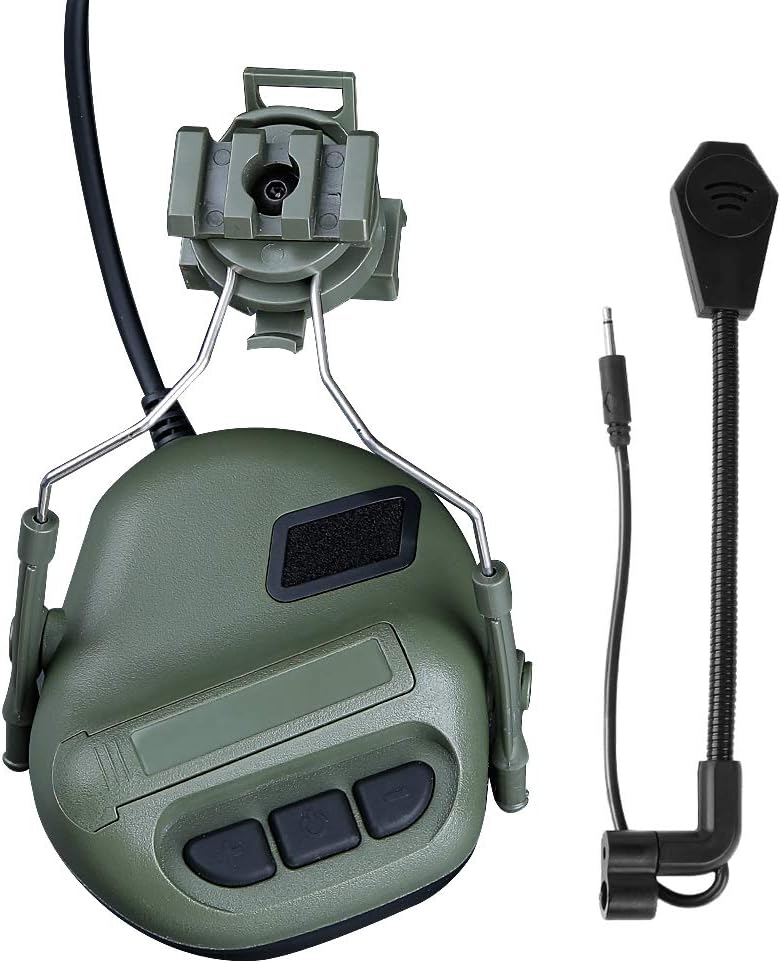 Tactical Headsets with Fast Helmet Rail Adapter Military Airsoft Shooting Headset Army Communication Accessories,no Noise Reduction Function