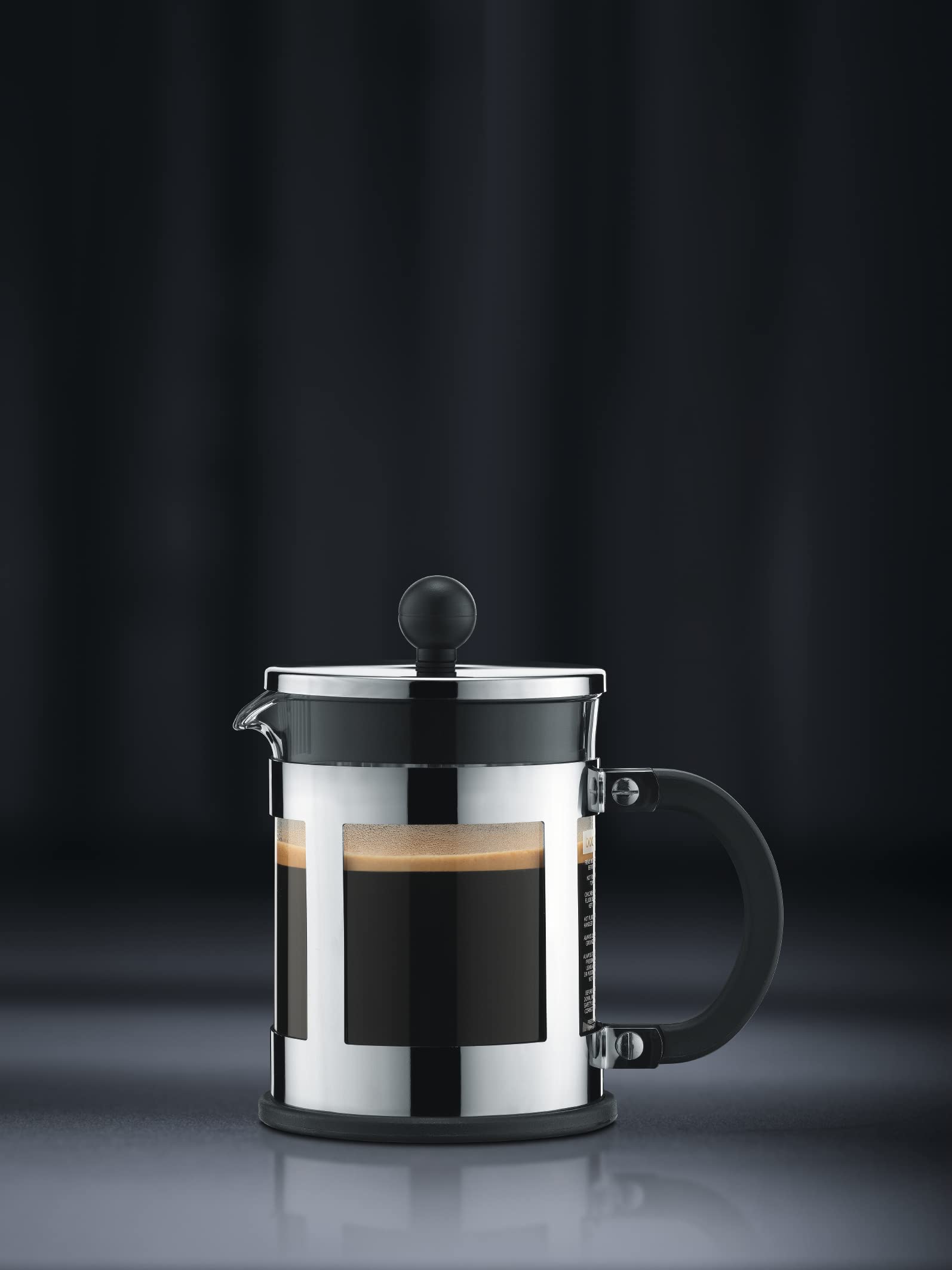 Bodum KENYA Cafetière à piston, 4 tasses, 0.5 l, acier inox