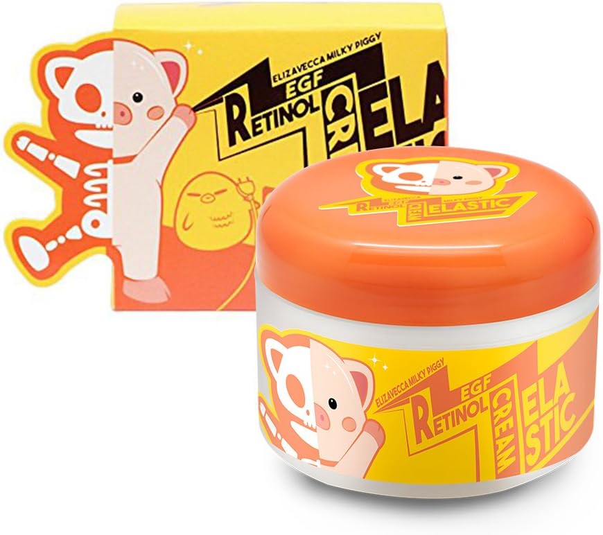 Elizavecca Milky Piggy Wrinkle care Revitalize EGF Retinol Cream for Anti Aging Pore Minimizing, Brightening Facial Treatment & Night and Day moisturizing