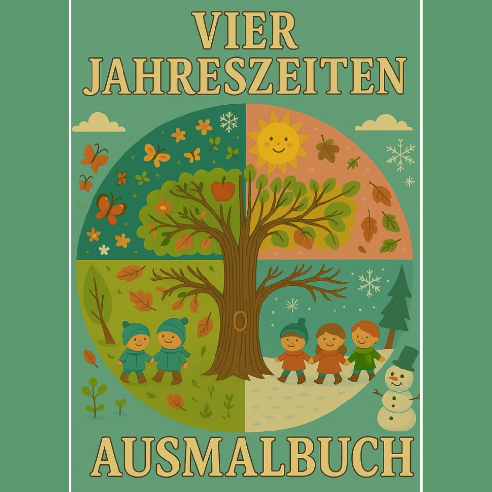 Vier Jahreszeiten Ausmalbuch: Ab 5 Jahre geeignet , 41 Motive für Spaß und Entspannung