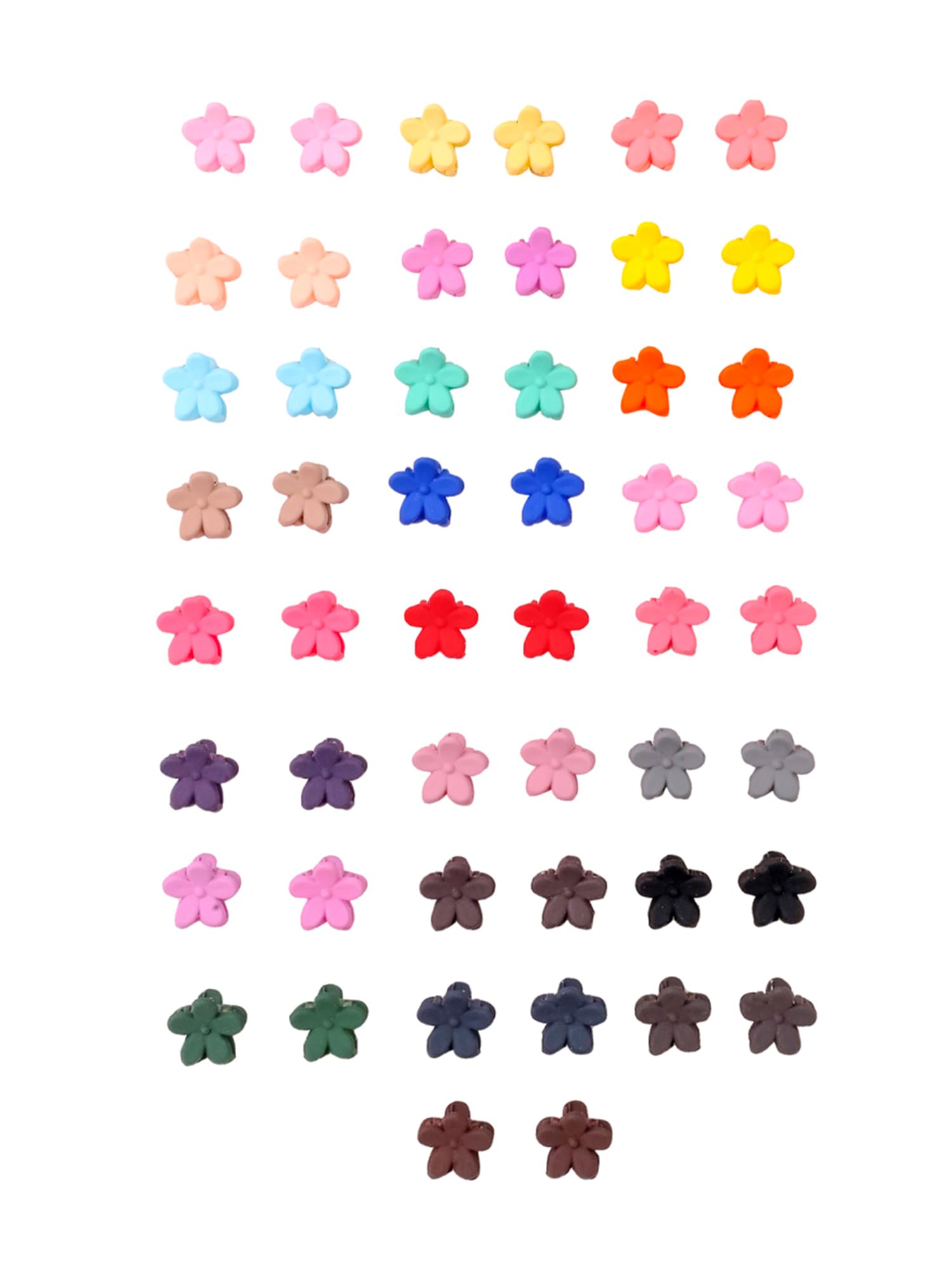 Melbees by Yellow Chimes Hair Clips for Kids Girls Hair Clutchers Claw Clips Hair Acessories for Girls and Women Kids(50 Pcs Floral Mini Hair Clips)