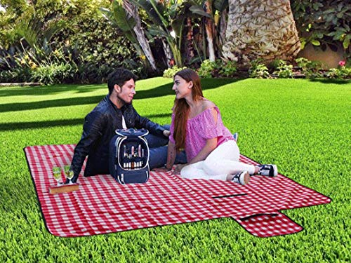 Large Picnic Blanket | Oversized Beach Blanket Sand Proof | Outdoor Accessory for Handy Waterproof Stadium Mat | Water-Resistant Layer Outdoor Picnics | Great for Camping on Grass and Portable - Thumbnail 4
