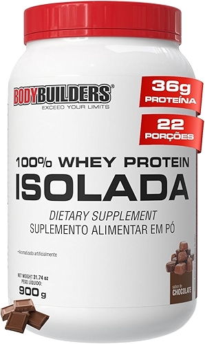 Whey Protein 100% Isolada Chocolate 900g - Bodybuilders