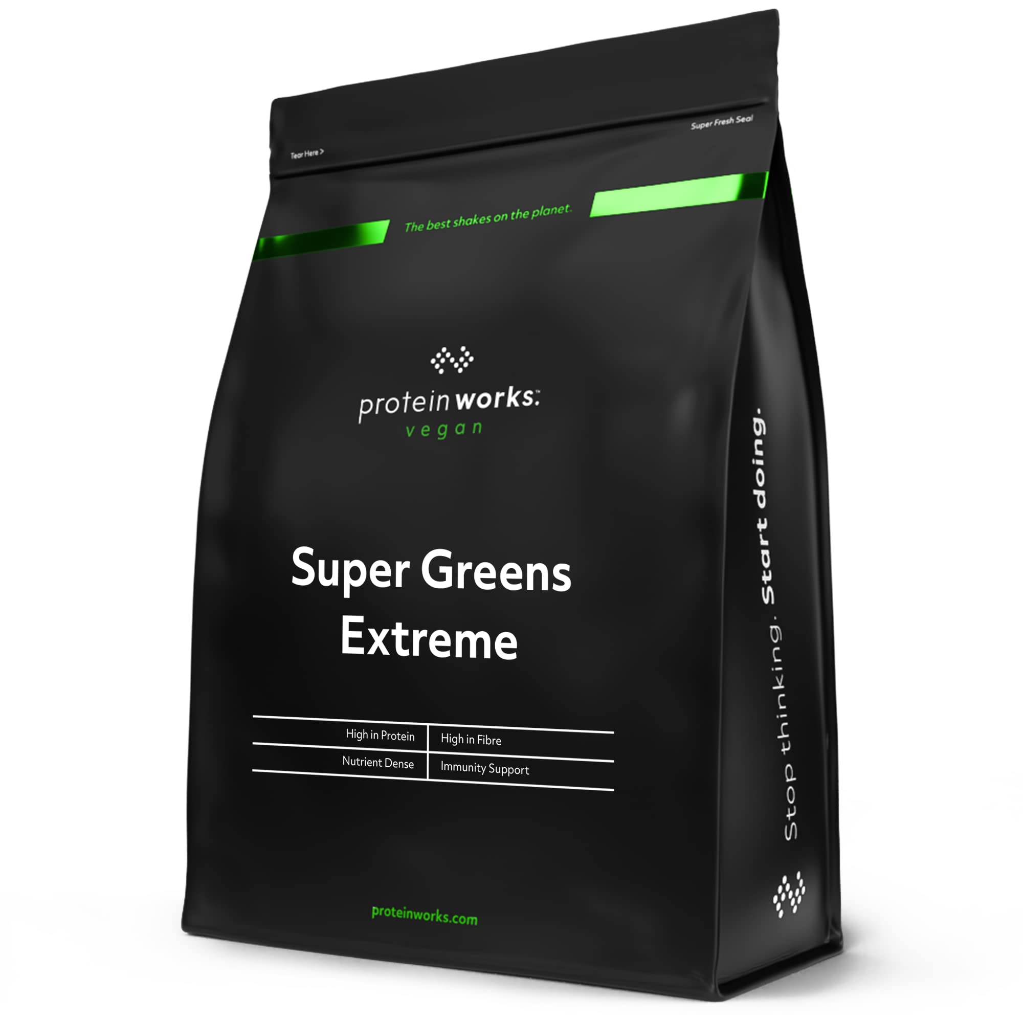Protein Works | Super Greens 360 - Gold, Ponche Tropical, 1 kg | Mezcla de Superalimentos Verdes Mejorada, 159 Beneficios para la Salud, Antioxidantes, Adaptógenos, Vegano, 83 Porciones