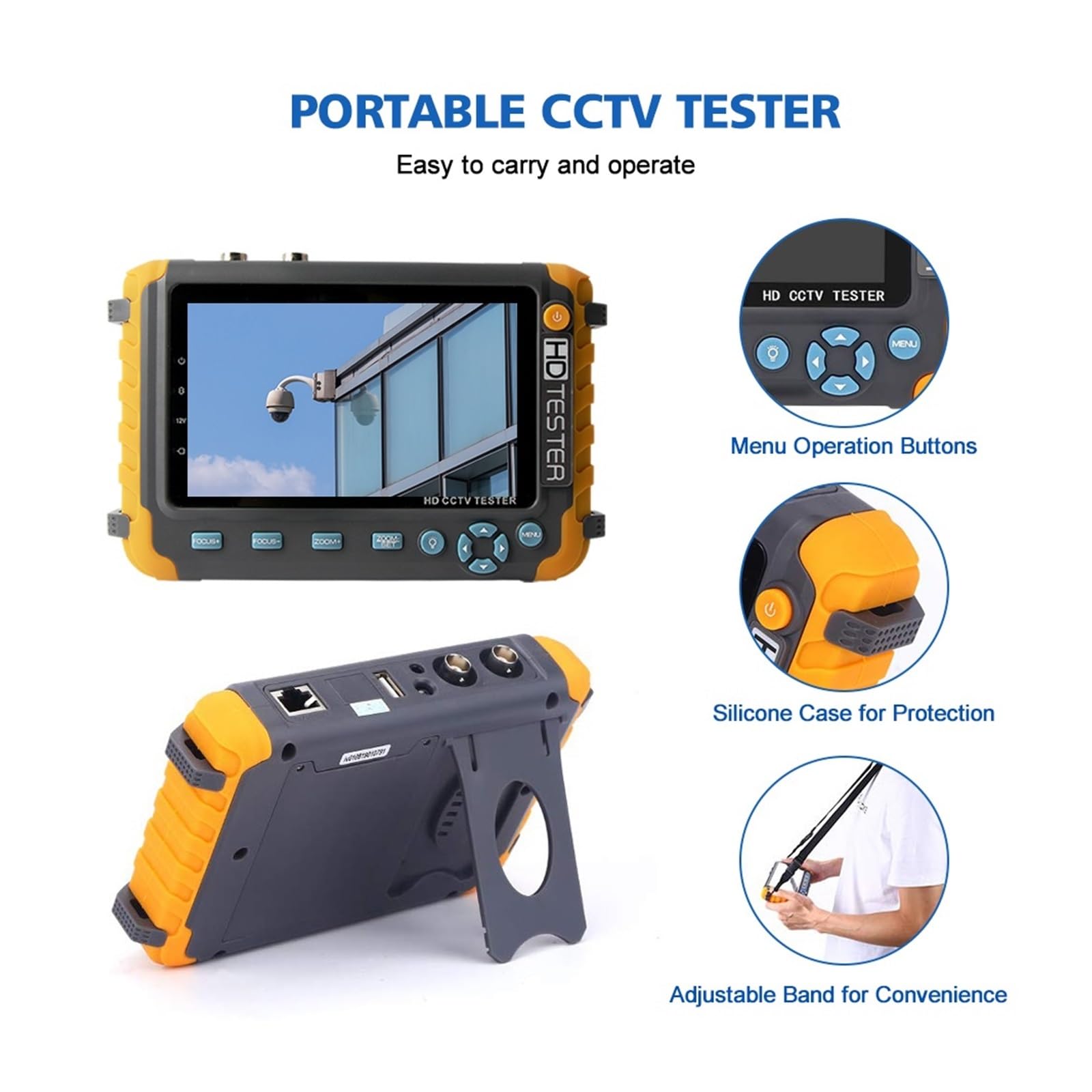 ester per CCTV, Tester For Telecamere Di Sicurezza CCTV 8MP 4K Monitor LCD TFT Da 5 Pollici For 4 IN 1 TVI AHD CVI Analogico For Test Video(CCTV Tester IV8W)