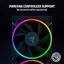 Razer Hanbo Chroma RGB All-In-One Liquid Cooler: Ultimate AIO Design - Quiet Fans - Silent Cooling - PWM Fan Controller Support - ARGB Pump Cap - 360MM-RC21-01770200-R3M1 gallery image