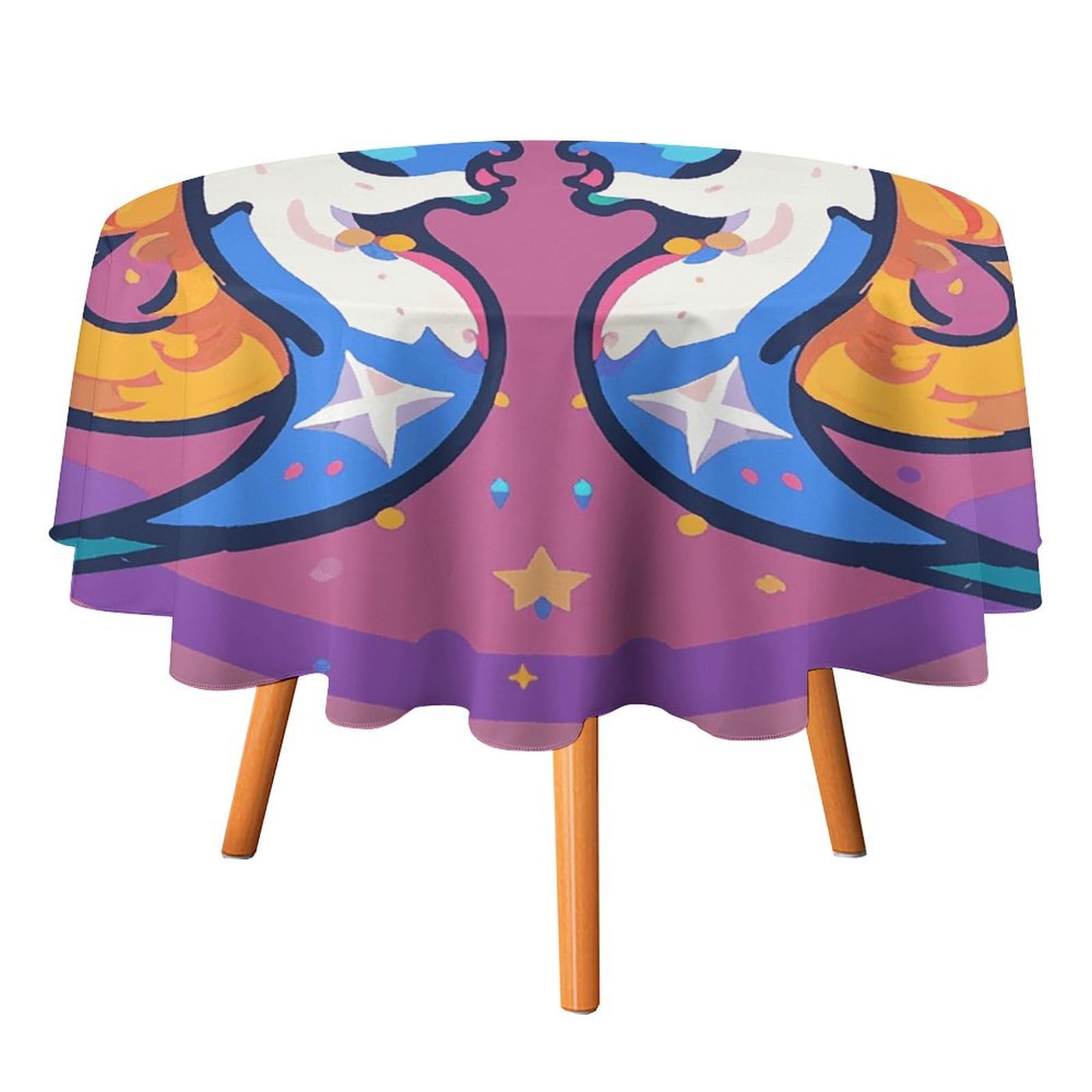 Nappe ronde Gemini pour table de ferme et décoration d'anniversaire