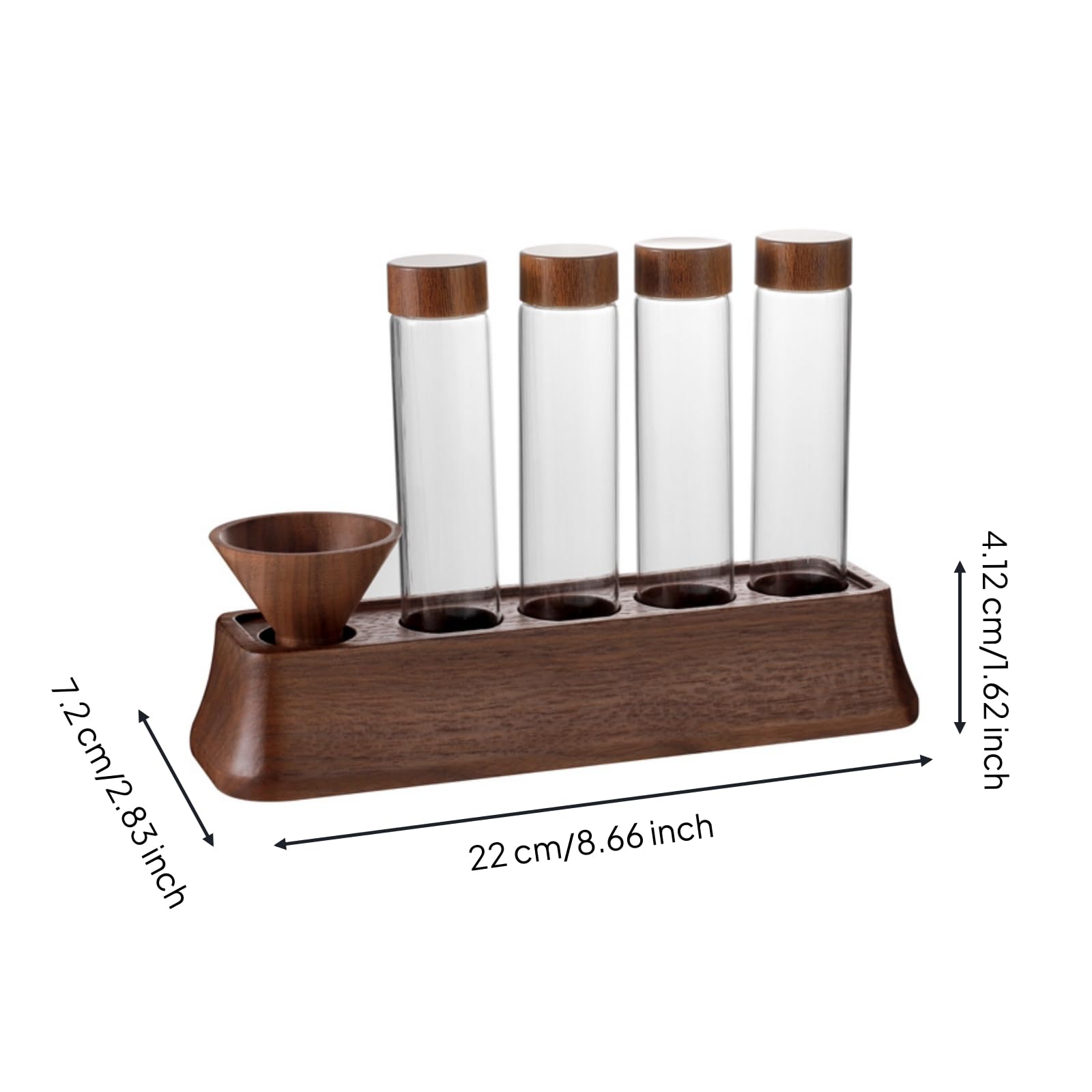 Kaffeebohnen-Reagenzgläser mit ständer elegant Kaffeebohnenbehälter mit ständer praktisch röhrchen für Kaffeeliebhaber, Groß