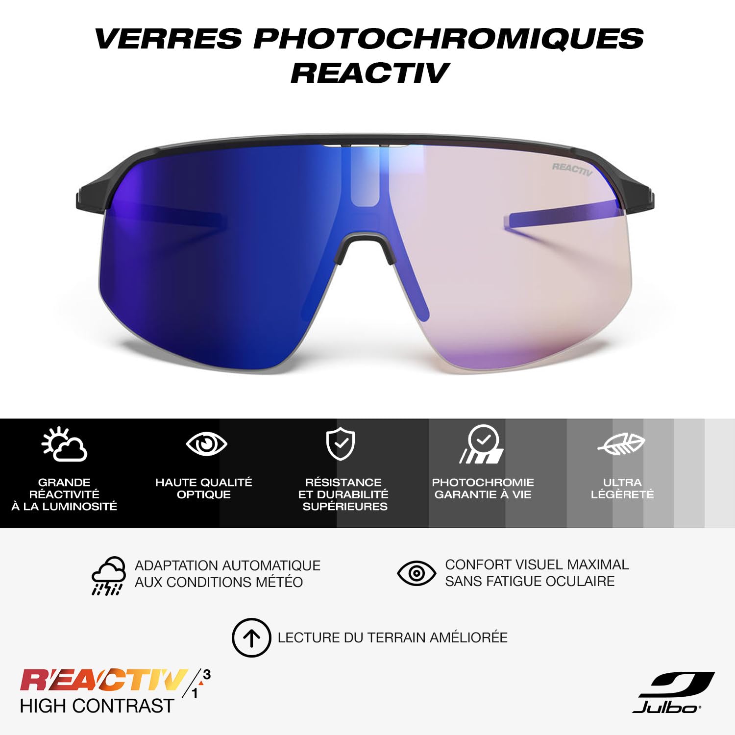 Julbo DENSITY Lunettes de soleil course à pied, trail, vélo Adulte Mixte
