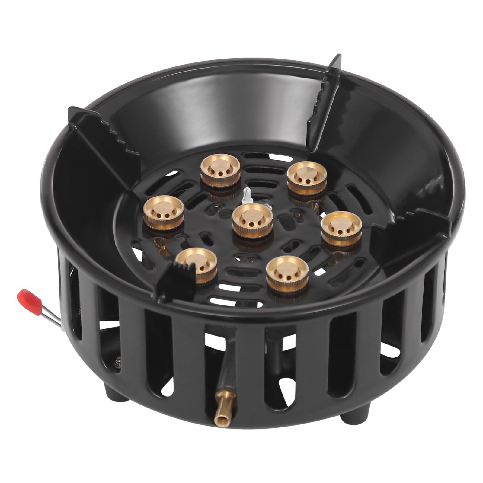 Hornillo portátil con 3 adaptadores, a prueba de viento, de gas, estufa de camping con encendido piezoeléctrico, estufa de gas portátil, para camping, trekking, senderismo, picnic