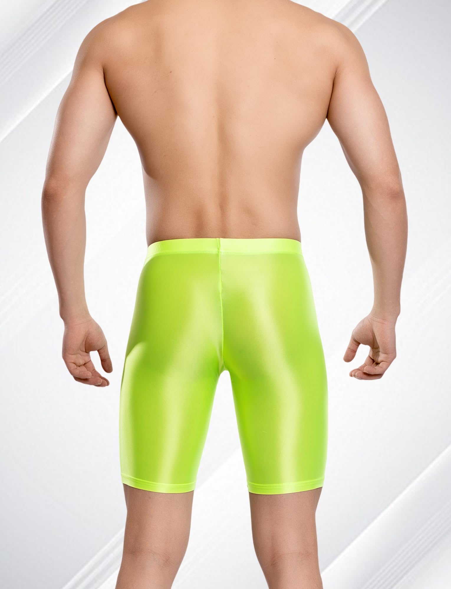 Boxer da uomo lucido con brillantini, leggings sportivi corti, da uomo, sexy, da corsa, da uomo, a compressione, M-2XL