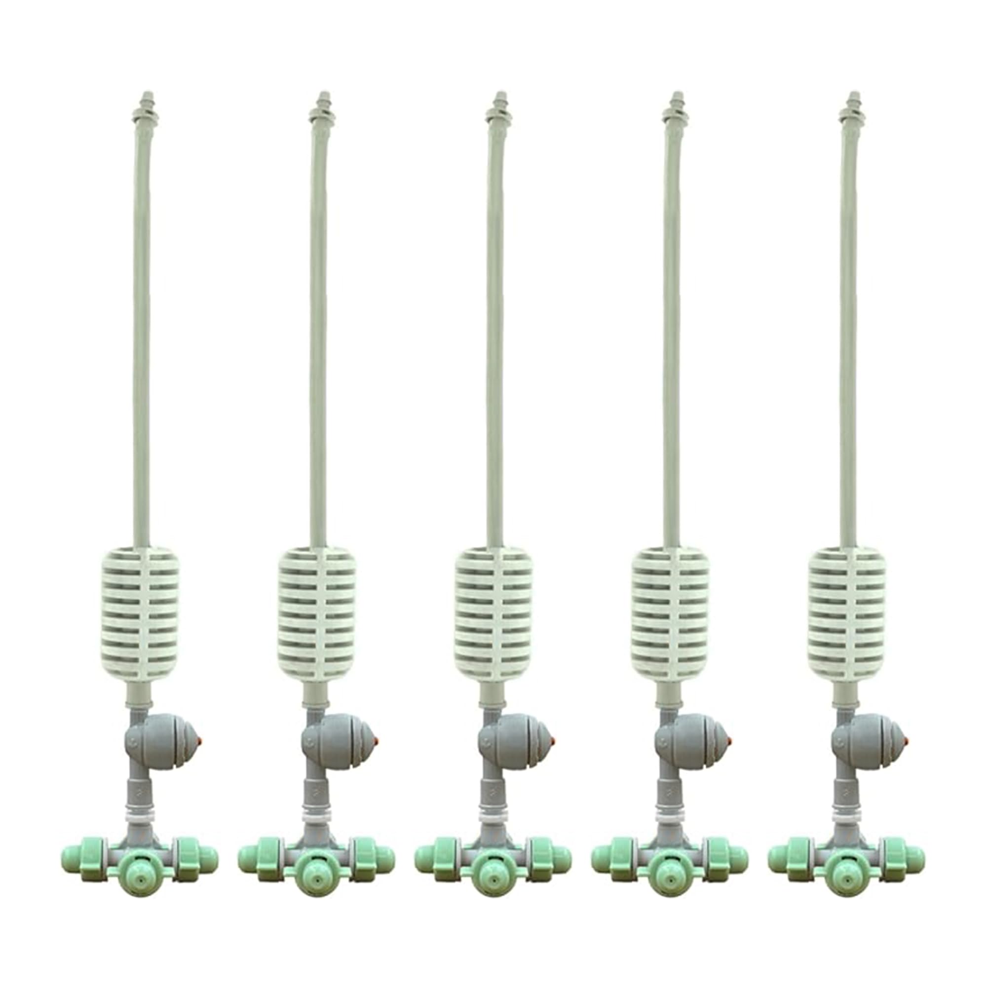 skyblue (5pcs) Irrigation 4 Way Fogger with Anti-drip Check Valve, for garden, greenhouses, Poultry Farm - Set of 5-image-1