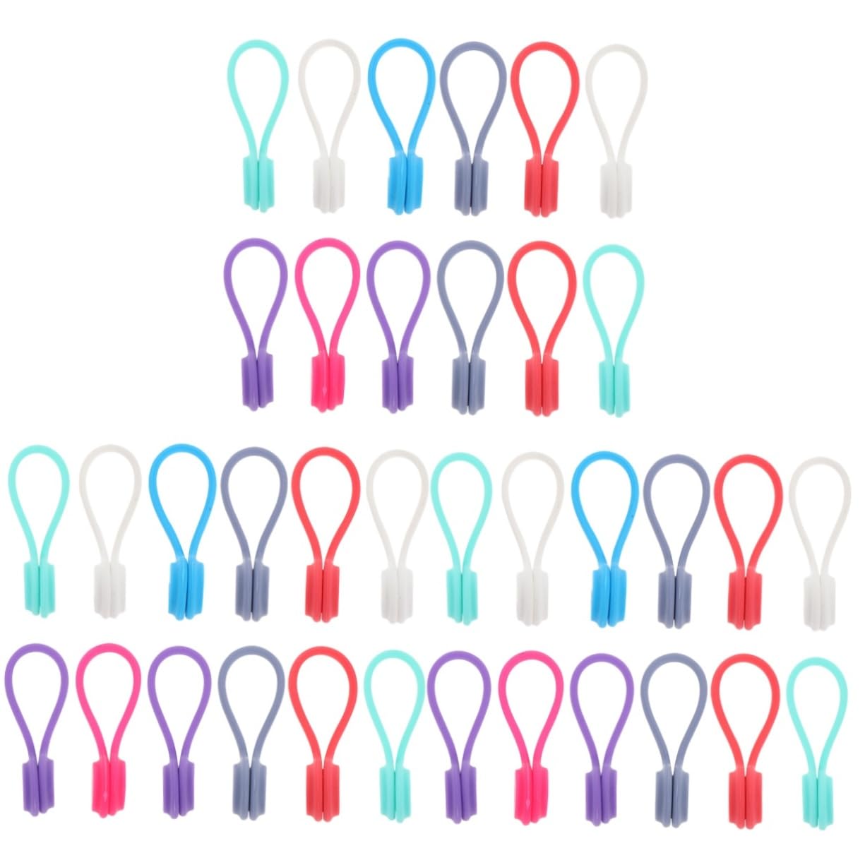 72 Uds Enrollador De Cable Magnético Organizador De Cables Organizador De Cables Soporte De Cables De Datos Bridas Para Cables De Silicona Correas De Cordón Envolturas De Cables Angoily