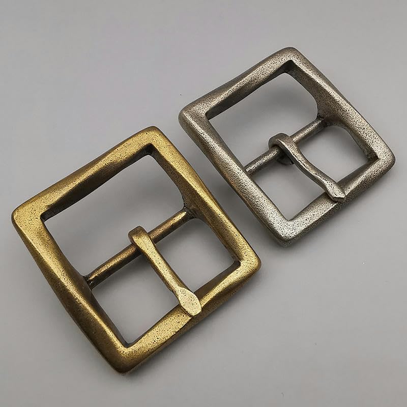 ONURTH 3PCS Tamaño Interno 38MM Bronce Bronce Blanco Hebilla de Cinturón Giratoria Hebilla de Cinturón de Metal Reemplazo para Cinturilla Artesanal Hebilla Deslizante Hombres Mujeres