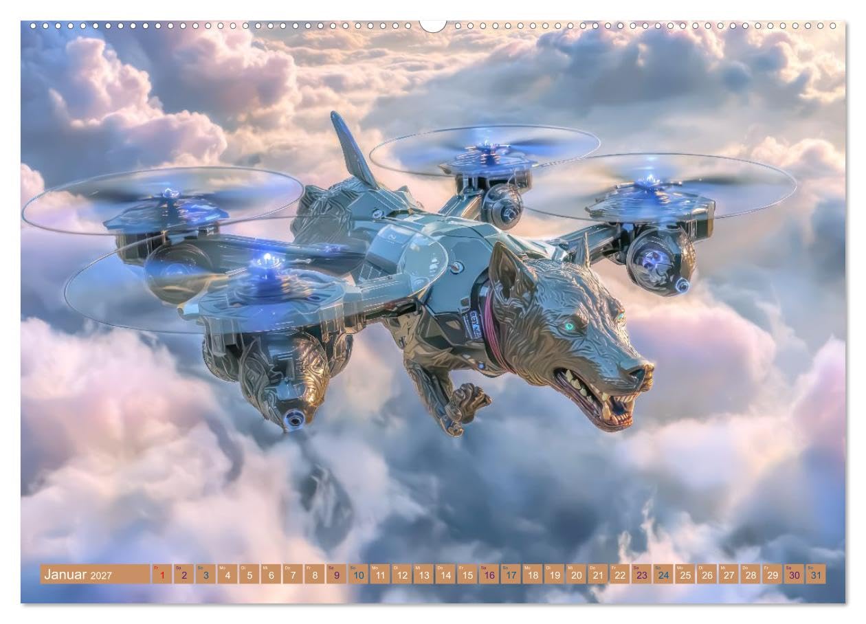 Science Fiction Reise - Ein visuelles Abenteuer (hochwertiger Premium Wandkalender 2027 DIN A2 quer), Kunstdruck in Hochglanz: Science Fiction Visionen (CALVENDO Technologie)