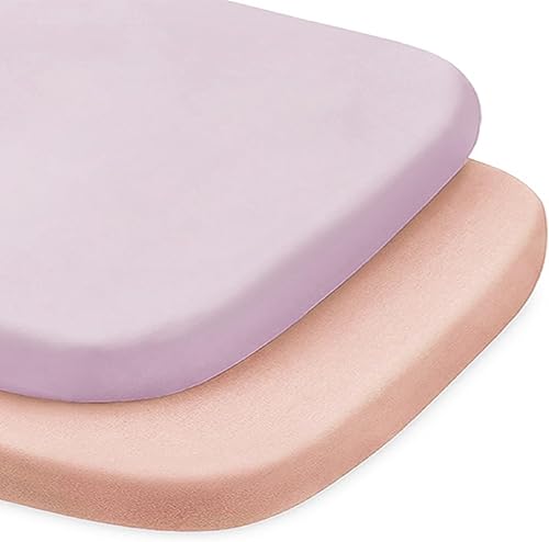 MEILA Sábanas ajustables de moisés compatibles con ANGELBLISS y moisés AMKE, 100% algodón de jersey junto a la sábana de moisés para bebé, paquete