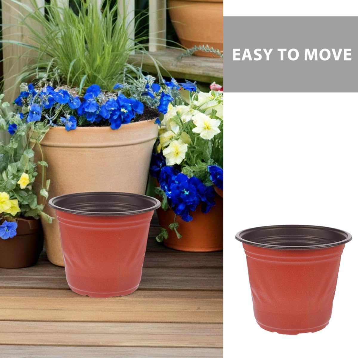 Hemobllo 60 pièces Pots Plastique pour Semis avec Drainage Petits Pots Deux Tons pour Cactus et Succulentes Jardinière de Transplantation pour Balcon et Jardin