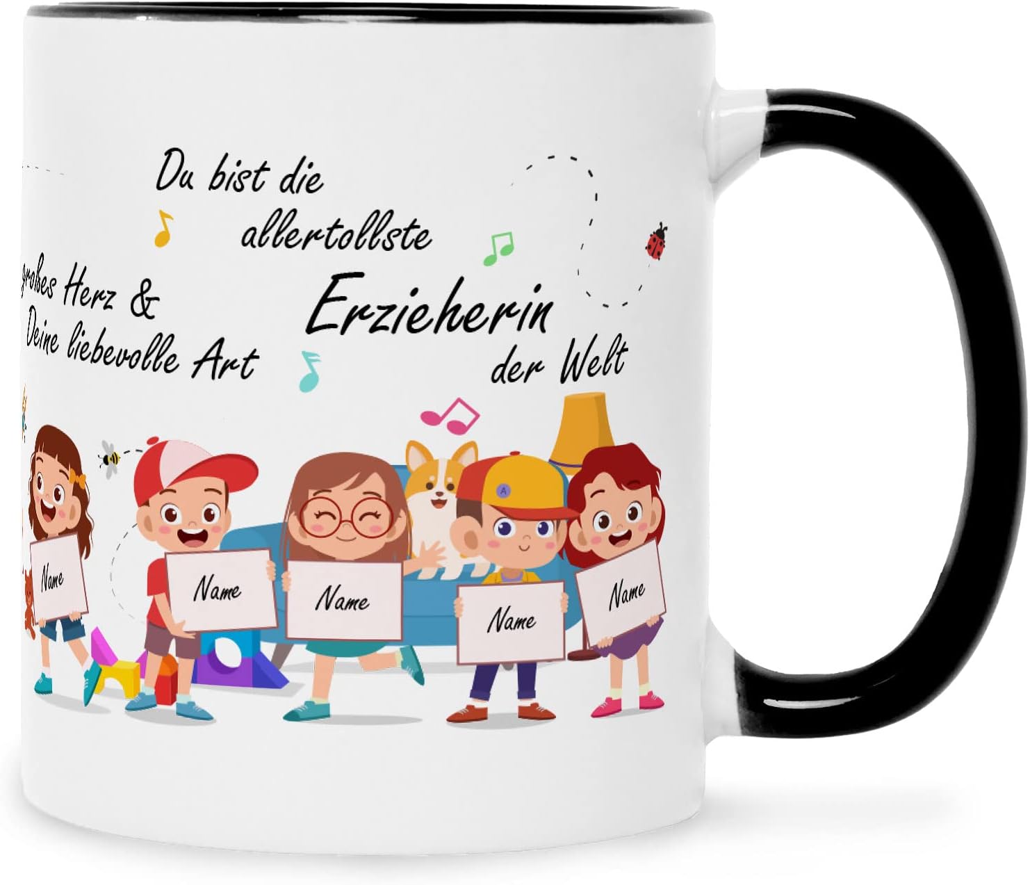 Seness Verdächtige Ruhe Kinder Tasse, Abschiedsgeschenk Erzieherin Mit Herz, Geschenk Abschied Kollegin, Geschenke Für Erzieherinnen, Kindergarten Kita Leitung, Danke Erzieher Beste Tagesmutter