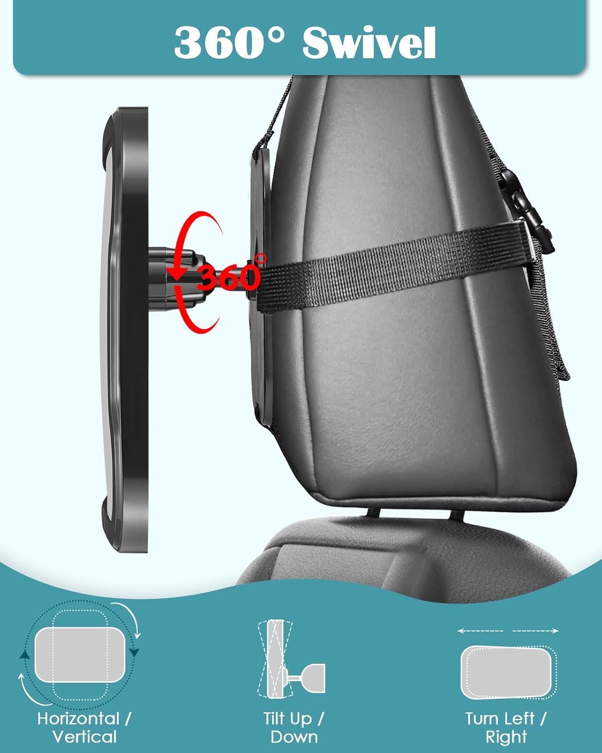 61iAPh7WjXL._AC_SL1500_ Zacro Baby Car Mirror - 360° Fully Adjustable Shatter Proof Baby View Car Mirror Give Clear Views for Rear, Essentials for Newborn and Baby Safety