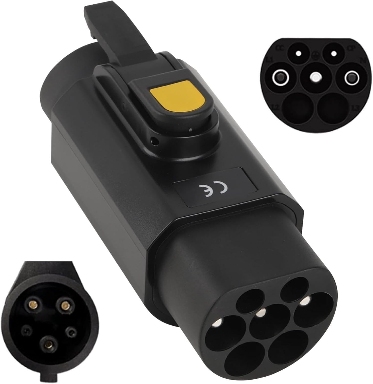 Adapter EV typu 2 na typ 1 – adapter ładowarki IEC 62196 do SAE J1772 (32 A / 7,2 kW i 16 A / 3,5 kW), szybkie ładowanie pojazdów elektrycznych, wtyczka do gniazda do stacji ładowania