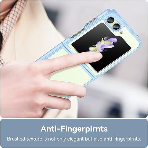 Miniatura 7 de Funda para Samsung Galaxy Z Flip 5 5G Acrílico transparente + TPU Funda protectora transparente sin amarillamiento (azul)