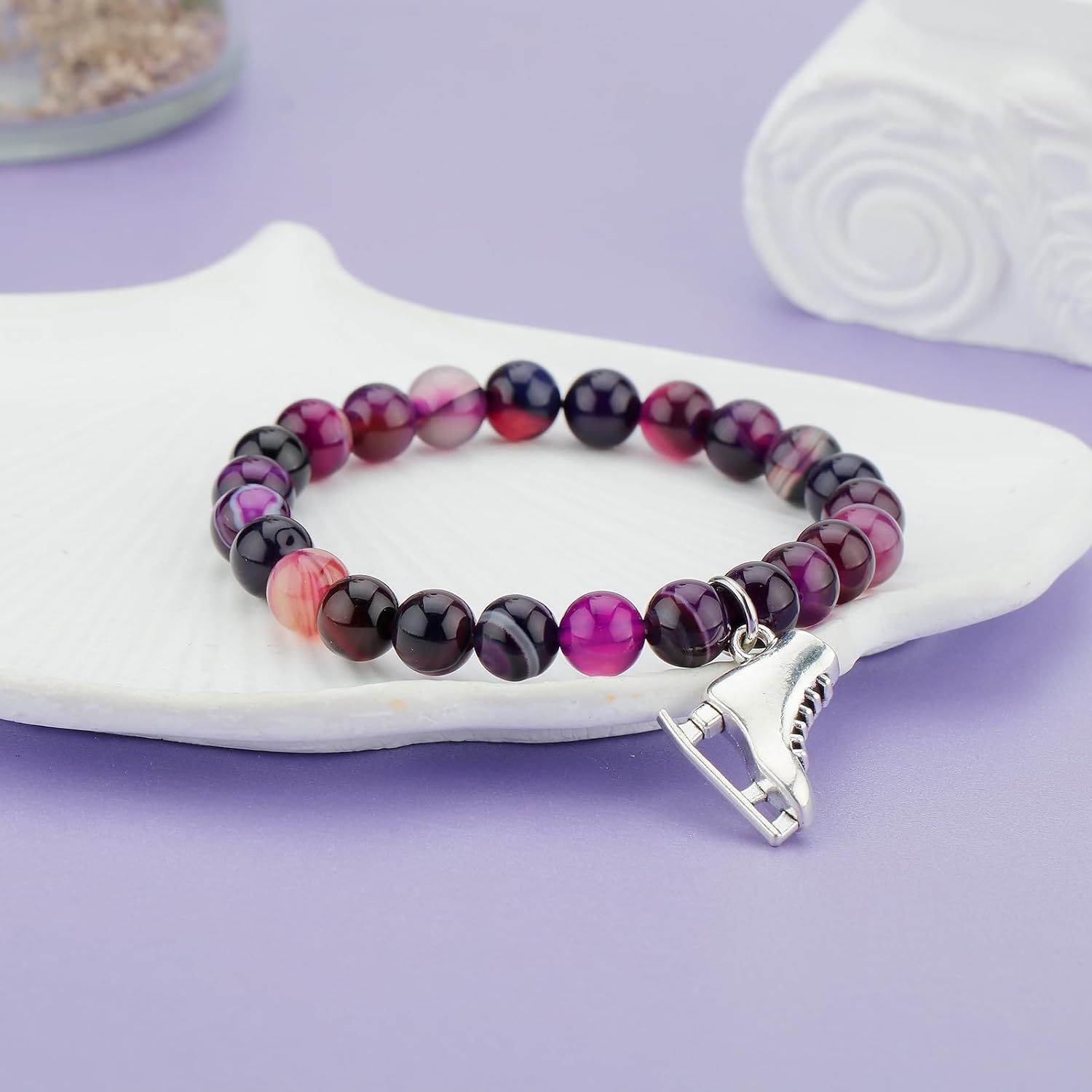 MollyQueen Figure Skating Bracelet - Ice Skater Gifts & Jewelry for Women Ice Skating Accessories