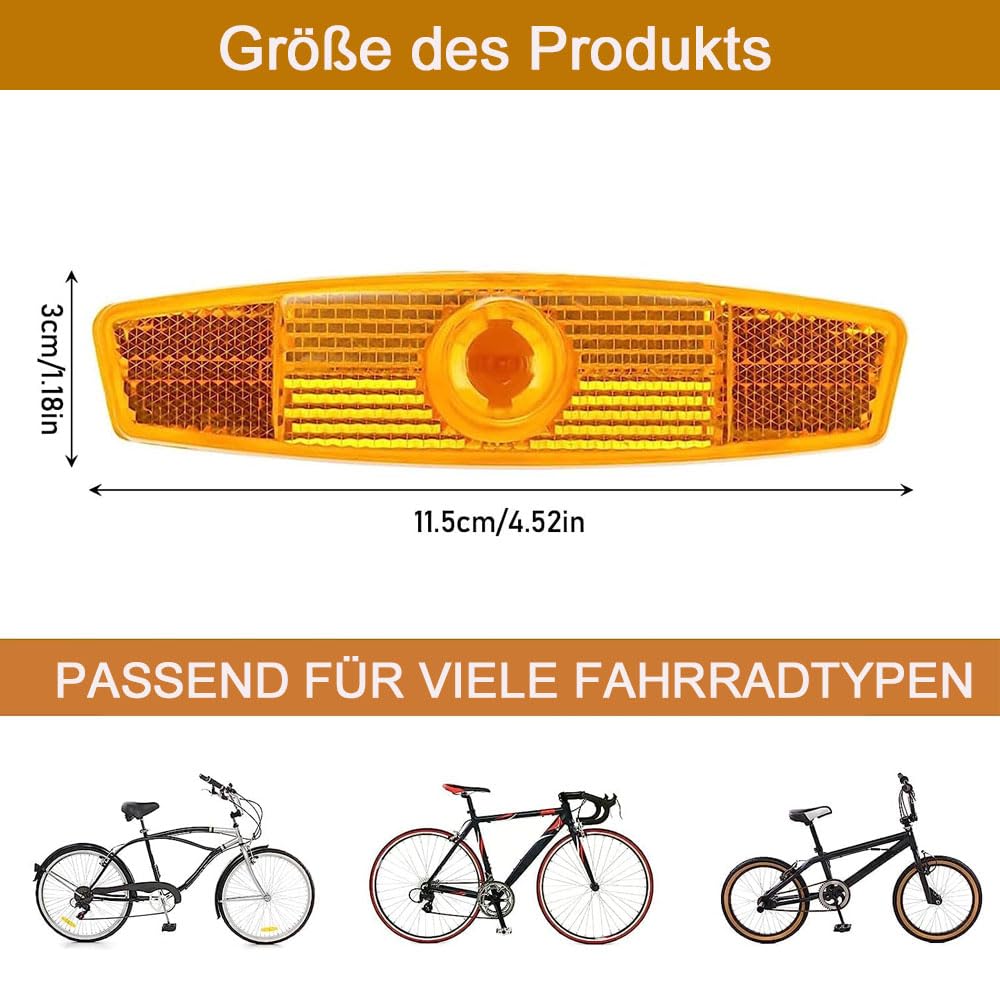 LATRAT 6 Stück Fahrrad Reflektoren, Katzenaugen Reflektoren Fahrrad, Rückstrahler Fahrrad Speichen Reflektoren Set für Mountainbike MTB Fahrrad Kinder 