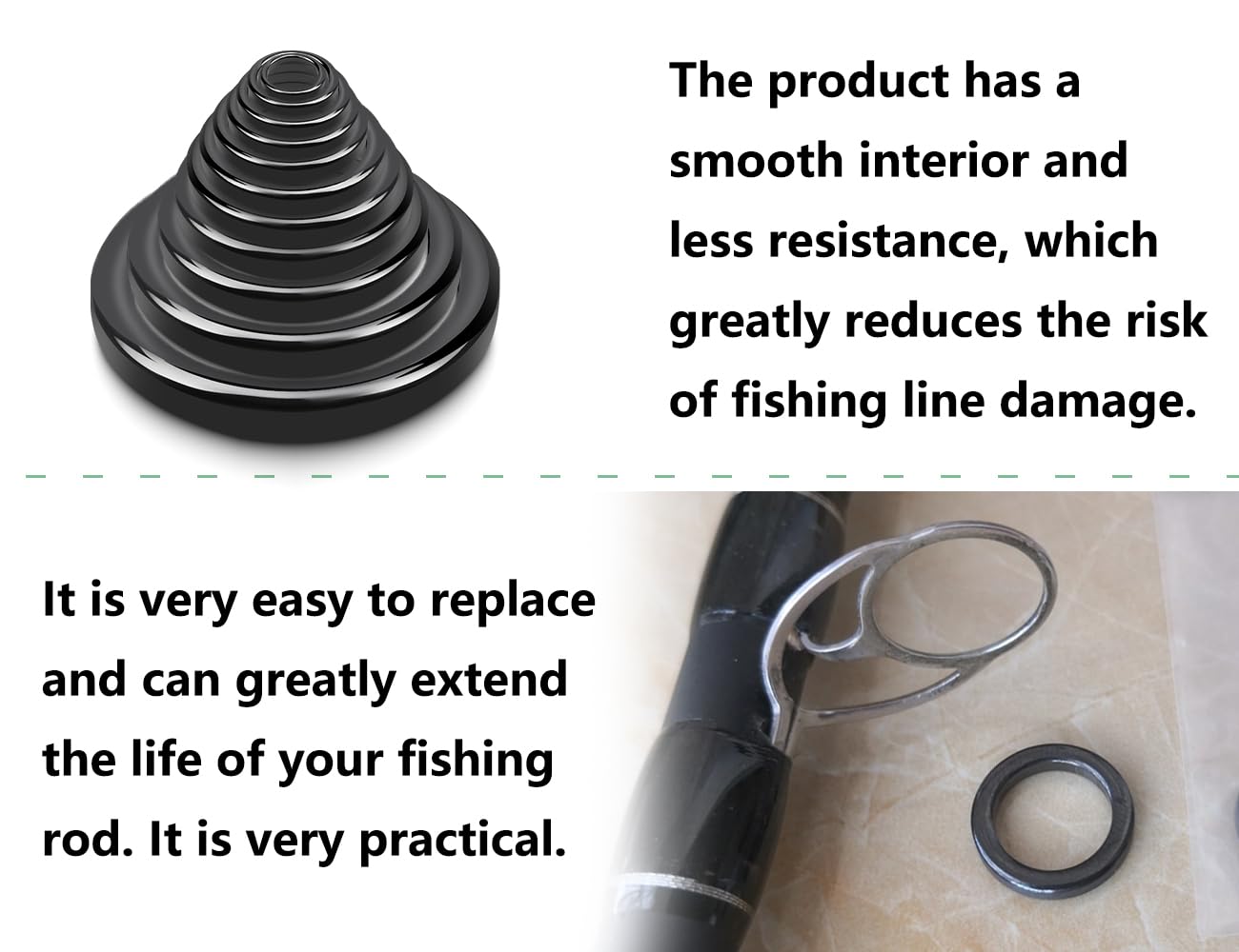 Guida Canna Da Pesca Guida (Anello) Singola Per Canna Da Pesca - Foto 2