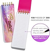 Vista 2 de KiDEPOCH Bloc de notas en espiral, cubiertas resistentes, 3 x 8.5, 300 páginas, notas salpicadas para la escuela, personaje Bravo
