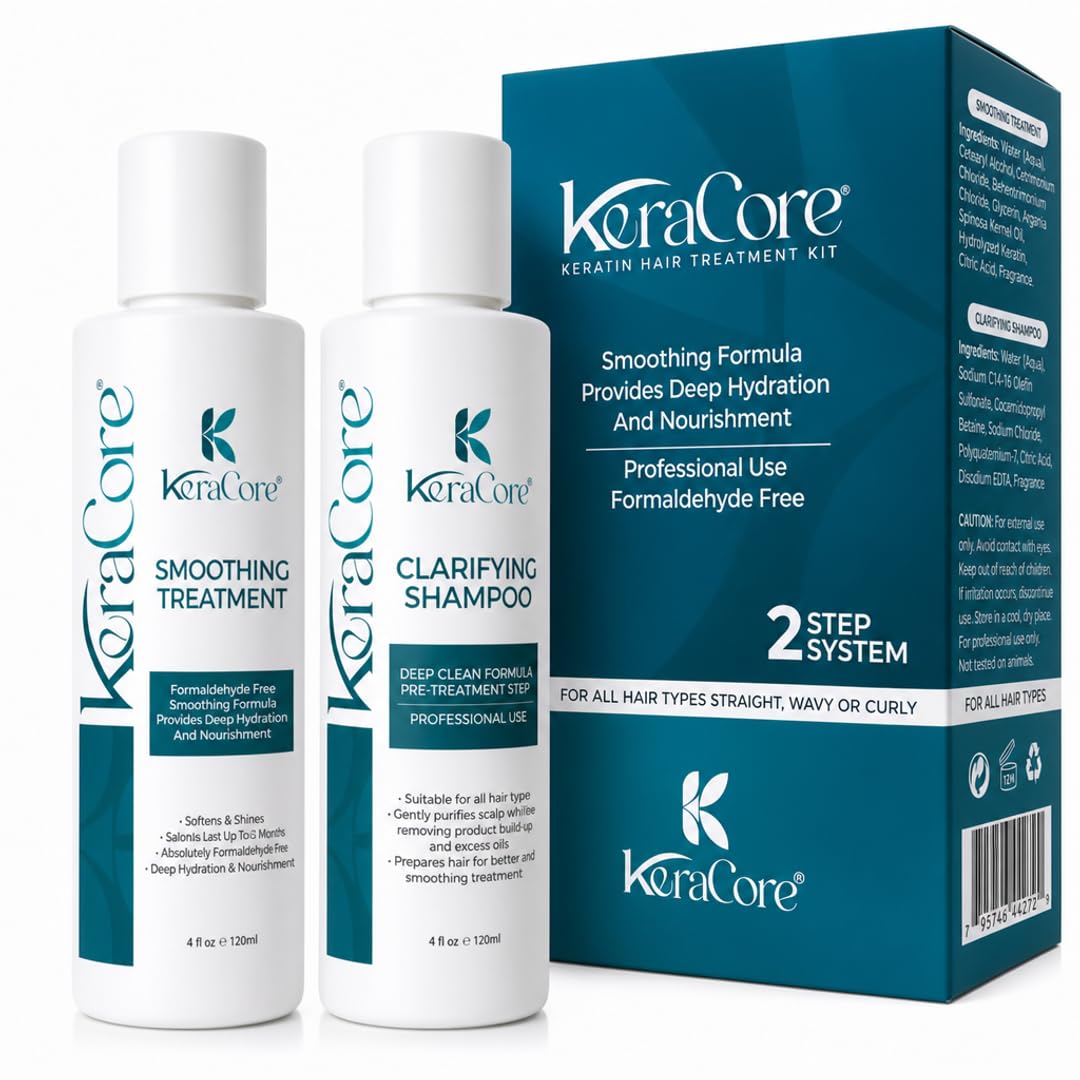 Keratin Hair Treatment Kit & At-Home Salon Keratin System – The 90-Day Frizz Solution for Predictable, Humidity-Proof 'Glass Hair' and All Day Confidence
