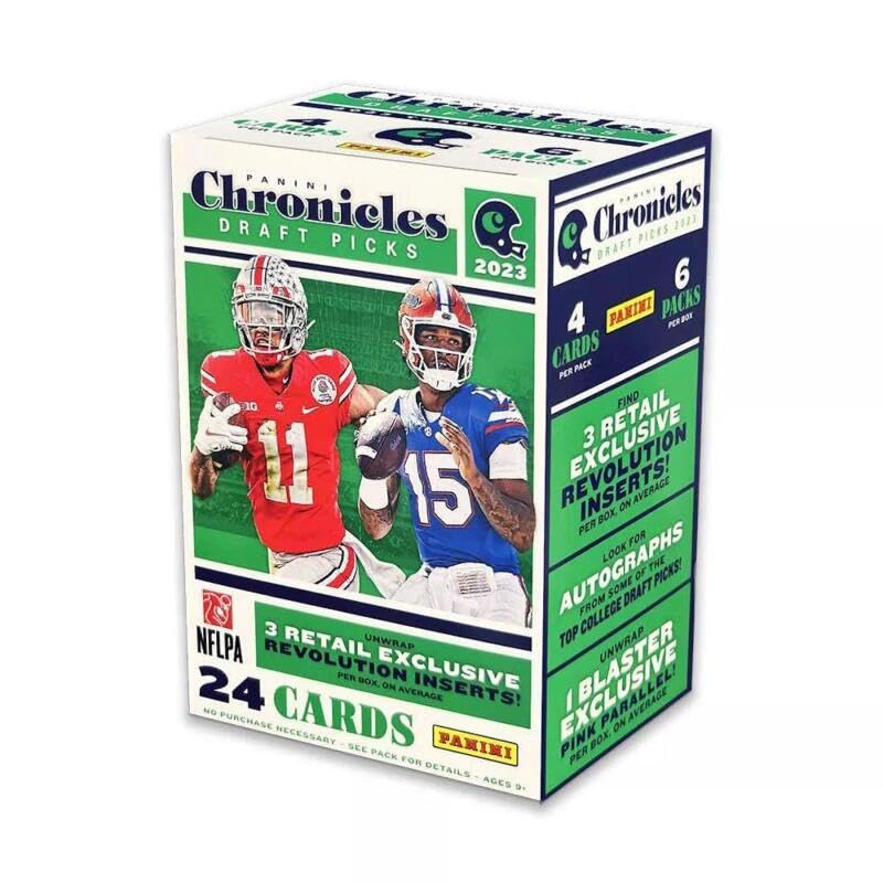 2023 Panini Draft Picks Chronicles Football Trading Cards Blaster Box