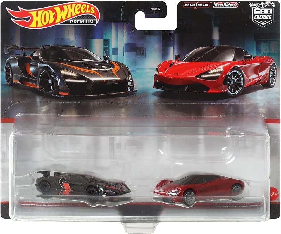 Set 2 autos McLaren Senna y 720S metálicos Hot Wheels miniatura 4