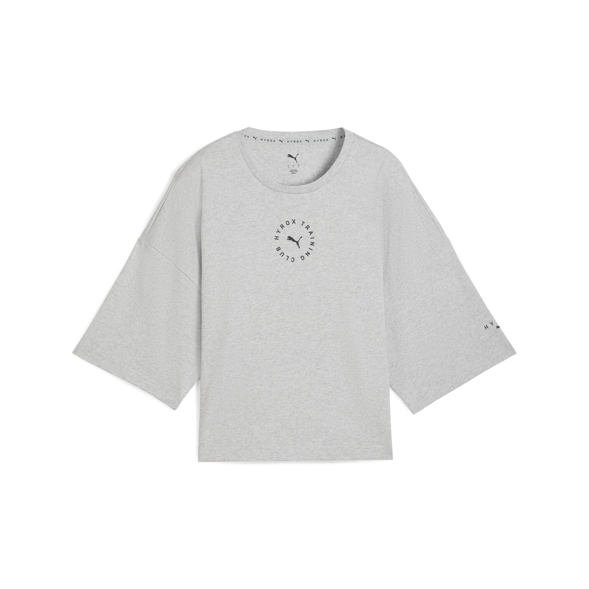 PUMA W x HYROX Cropped Lifestyle TEE Light Gray Heather