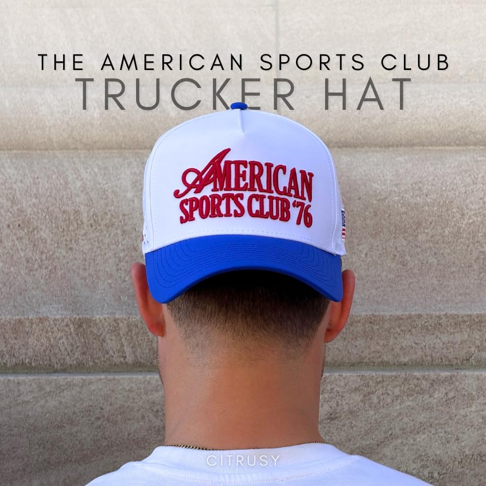 CITRUSY Athletic Trucker Golf Hat | Performance Mens 5 Panel Cap | Cool Breathable Waterproof Workout Running Snapback - Image 4