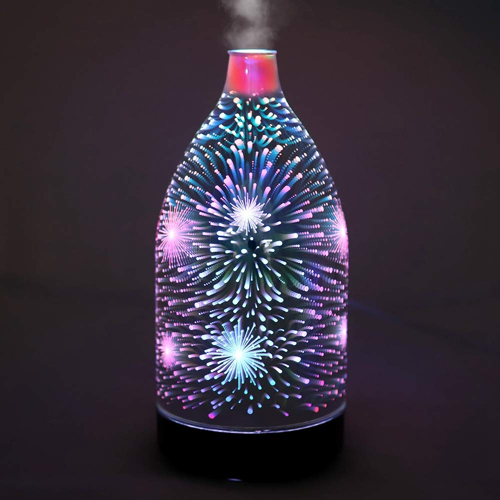 Diffusore e umidificatore di oli essenziali per aromaterapia ad ultrasuoni da 100 ml con luce notturna a LED per camera da letto e casa