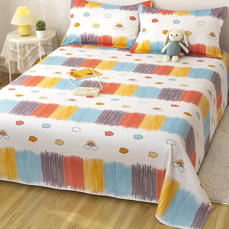 Drap housse couette en coton été pour lit dortoir étudiant 160X230 cm