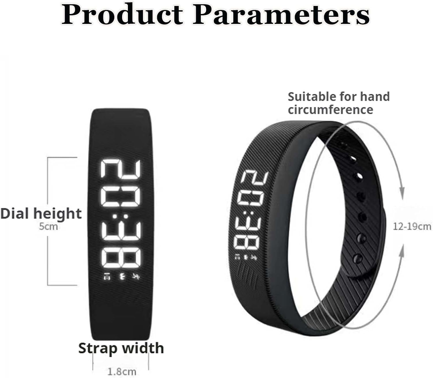 Generic Alarm Band worn comfortably on a person's wrist