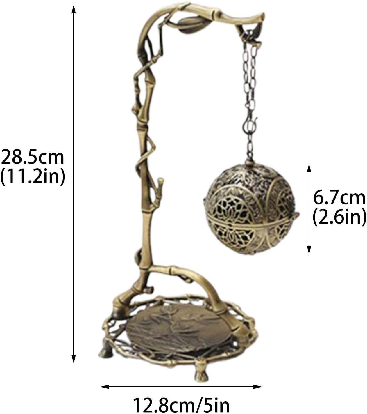 Hanging Incense Burner, Vintage Alloy Incense Holder with Incense, Anti-ash Incense Burner for Yoga Spa Aromatherapy Home Decor