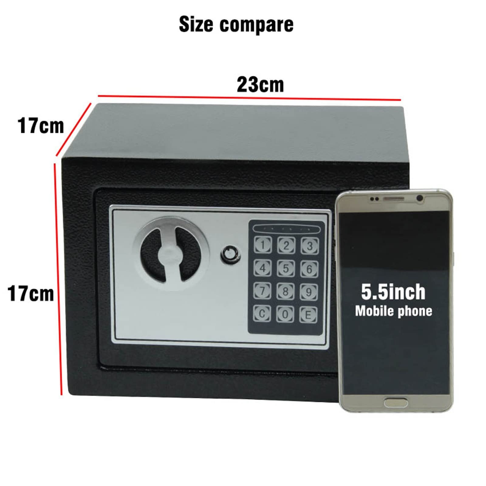 Cassaforte Digitale in Oro Casseforti in Acciaio Banca dei Soldi Piccola Password Domestica Chiave di Sicurezza Cassetta di Sicurezza Conserva Documenti di Gioielli in Contanti